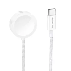   Borofone vezeték nélküli indukciós töltő BQ37 Star 2,5W iWatch 1-9, SE/SE2, Samsung Ultra/Ultra2 fehér