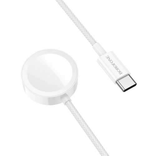 Borofone vezeték nélküli indukciós töltő BQ37 Star 2,5W iWatch 1-9, SE/SE2, Samsung Ultra/Ultra2 fehér