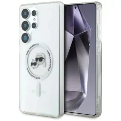   Karl Lagerfeld Button Karl & Choupette Heads Printed Logo MagSafe Samsung Galaxy S25 Ultra fehér tok