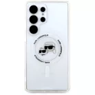 Karl Lagerfeld Button Karl & Choupette Heads Printed Logo MagSafe Samsung Galaxy S25 Ultra fehér tok