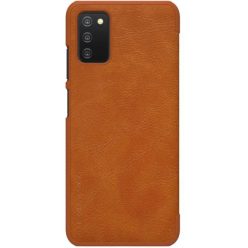 Samsung Galaxy A03S Nillkin Qin bőr fliptok barna
