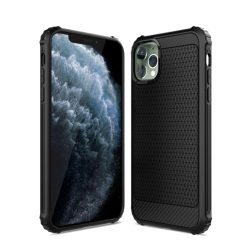   SMD szénszál mintás rugged ütésálló tok iPhone 11 Pro Max