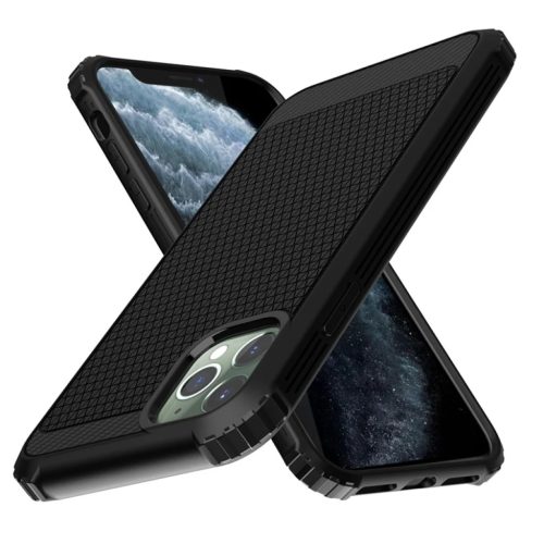 SMD szénszál mintás rugged ütésálló tok iPhone 11 Pro Max