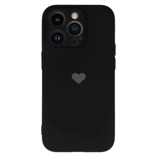iPhone 14 Pro Max Vennus szilikon tok szív mintával fekete