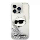 Original Pouch KARL LAGERFELD Glitter Choupette Head KLHCP14XLNCHCS tok iPhone 14 Pro Max ezüst