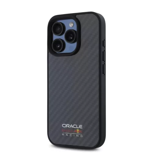 Red Bull Carbon Fényes Logó MagSafe tok iPhone 16 Pro Fekete