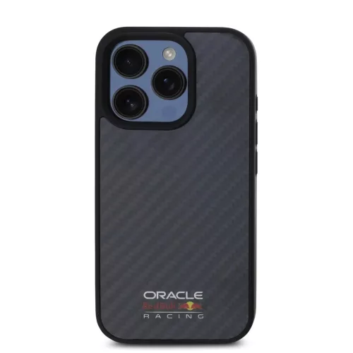 Red Bull Carbon Fényes Logó MagSafe tok iPhone 16 Pro Fekete