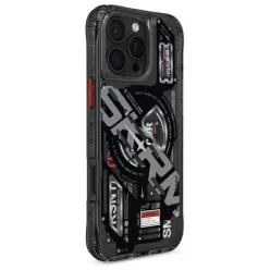   Skinarma fliptok Ekho iPhone 16 Pro 6.3" Mágneses Töltés fekete tok