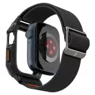 Apple Watch 4 / 5 / 6 / 7 / 8 / 9 / SE (44 / 45 mm) Spigen Lite Fit Pro tok pánttal - matt fekete