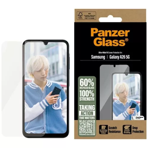 PanzerGlass Ultra-Wide Fit edzett üveg Samsung Galaxy A26 5G - Átlátszó üvegfólia