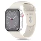Tech-Protect szilikon szíj Apple Watch 4 / 5 / 6 / 7 / 8 / 9 / 10 / 11 / SE (38 / 40 / 41 mm) - Bézs