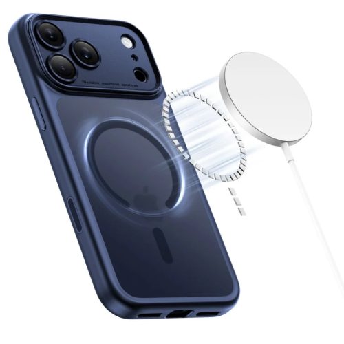 iPhone 17 Pro Max Tech-Protect Magpeak Magsafe CC matt mélykék tok