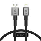 Tech-protect Ultraboost Dna Lightning Kábel 12w/2.4a 25cm Vas Szürke