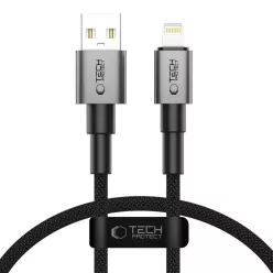   Tech-protect Ultraboost Dna Lightning Kábel 12w/2.4a 25cm Vas Szürke