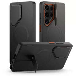   Tech Protect Kevlar Aura Magsafe Galaxy S25 Ultra fekete/narancssárga tok