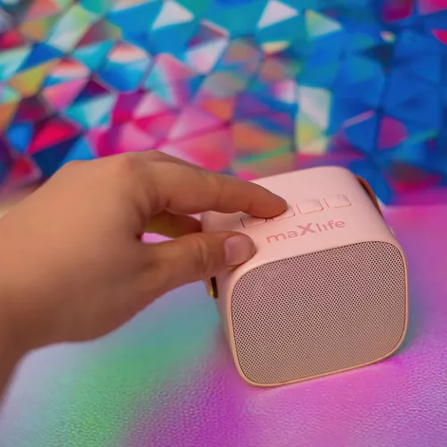 Maxlife Bluetooth karaoke hangszóró MXKS-100 rózsaszín