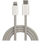 Maxlife MXUC-06 kábel USB-C - Lightning 1,0 m 20W szürke nylon