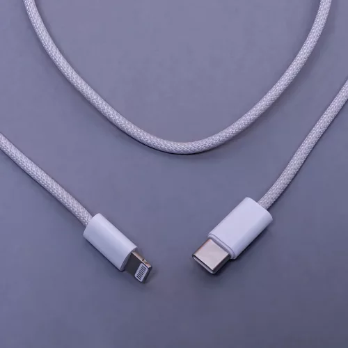 Maxlife MXUC-06 kábel USB-C - Lightning 1,0 m 20W szürke nylon