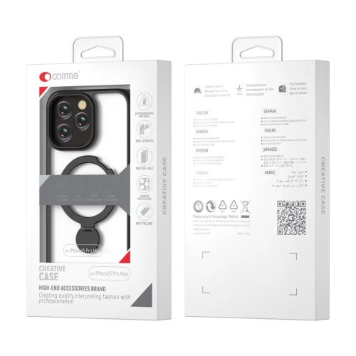 Comma Joy Shark Mag iPhone 15 Pro Max tok fekete