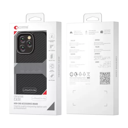 Comma Kevlar Mag tok iPhone 15 Plus fekete