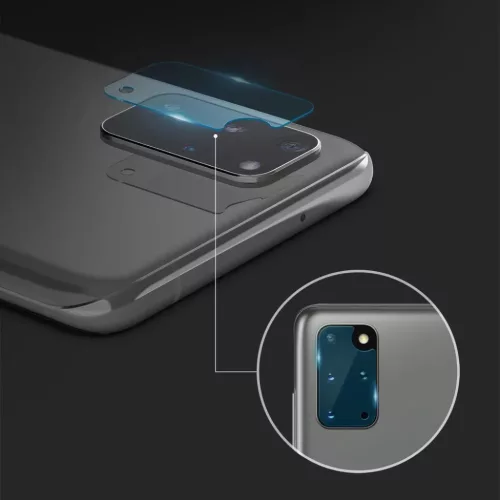 Ringke Invisible Defender 0.25 mm kameralencse védő üvegfólia Samsung S20+ Plus 3 db (IGSG0017)