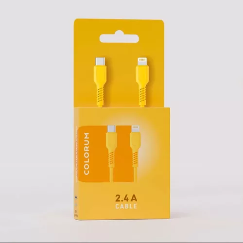 COLORUM kábel USB-C - Lightning 1,8m 2,4A CK12-CL-05 xSárga