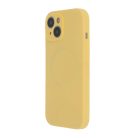 Soft Touch mágnes tok iPhone 15 Pro Max 6,7" pasztell sárga tok,