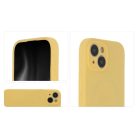 Soft Touch mágnes tok iPhone 15 Pro Max 6,7" pasztell sárga tok,