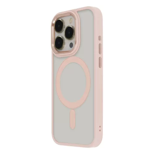 Satin Elegant Mag tok iPhone 15 Plus 6,7"-hoz rózsaszín