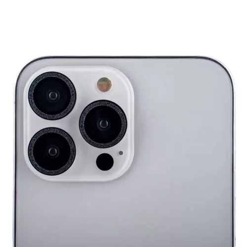 Lencsevédő üveg iPhone 15 Plus 6,7" fekete csillogó (2 db)