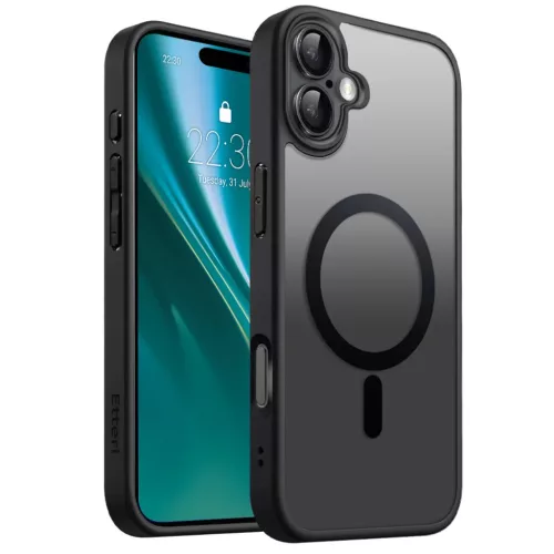 Etteri Matt Mágneses tok iPhone 16 Plus 6,7" fekete tok