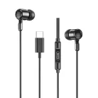 XO vezetékes fülhallgató EP81 USB-C fekete