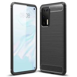 Carbon mintájú TPU tok Huawei P40 fekete