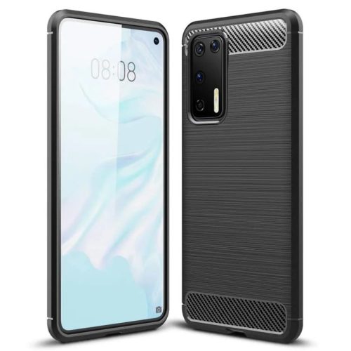 Carbon mintájú TPU tok Huawei P40 fekete