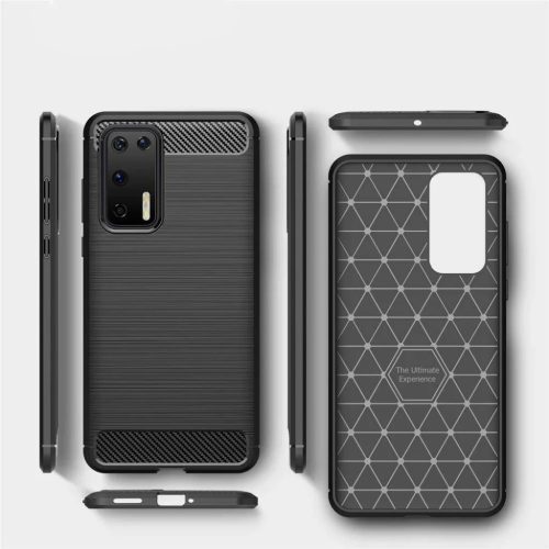 Carbon mintájú TPU tok Huawei P40 fekete