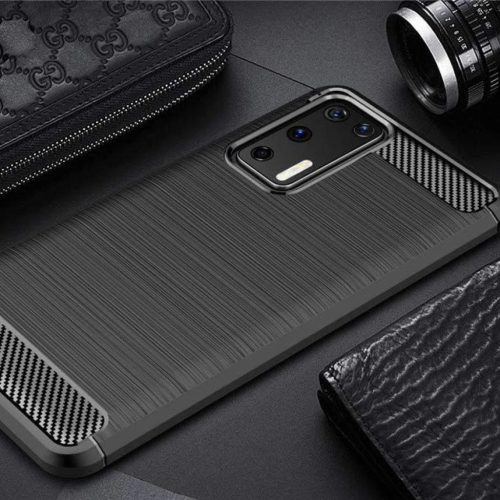 Carbon mintájú TPU tok Huawei P40 fekete