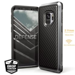   Samsung Galaxy S9 X-DORIA Defense Lux tok fekete szénszál mintás ütésálló