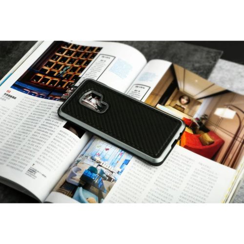 Samsung Galaxy S9 X-DORIA Defense Lux tok fekete szénszál mintás ütésálló