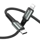 BWOO 30W Fonott USB-C - Lightning kábel, 3 m