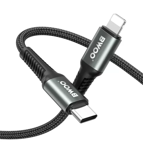 BWOO 30W Fonott USB-C - Lightning kábel, 3 m