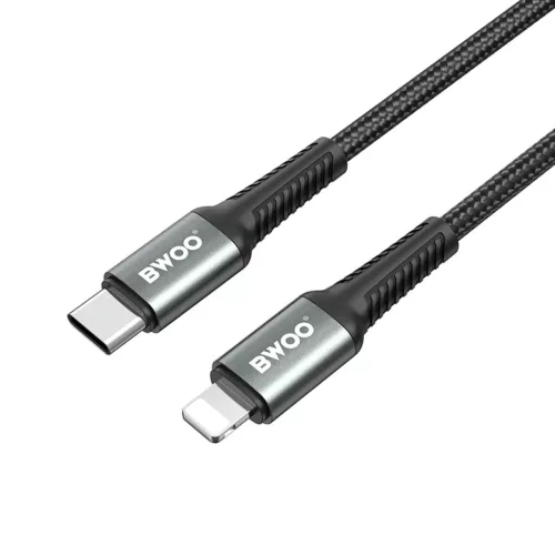 BWOO 30W Fonott USB-C - Lightning kábel, 3 m