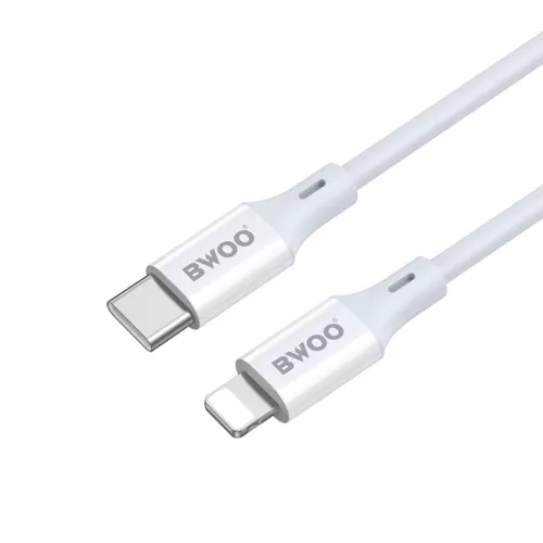 BWOO 27W USB-C – Lightning kábel, ABS ház + TPE bevonat, 2M