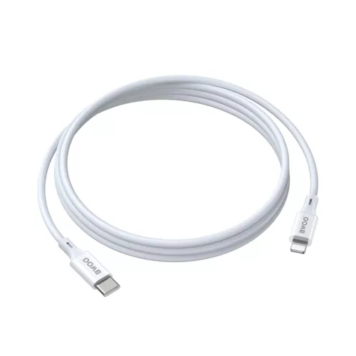 BWOO 27W USB-C – Lightning kábel, ABS ház + TPE bevonat, 2M