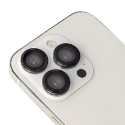   Egylencsés védelem iPhone 16 Plus 6,7" fekete keret (2 db) üvegfólia