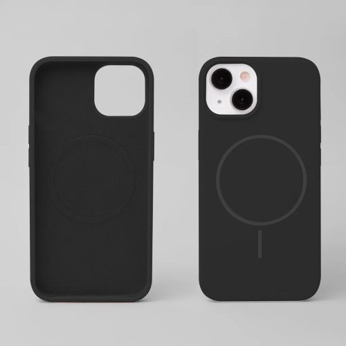 Szilikon Vékony Mag tok iPhone 14 6,1" fekete tok