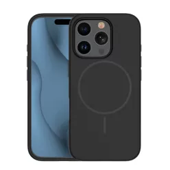 Szilikon Vékony Mag iPhone 15 Pro 6,1" tok fekete