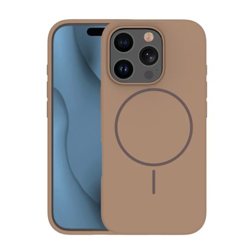 Szilikon Vékony Mag tok iPhone 14 6,1" barna