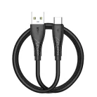 BWOO Kábel USB - USB-C 1m 27W 3A Fekete BO-X318C