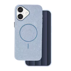 Csillogó Vékony Mag tok iPhone 16 6,1" kék tok