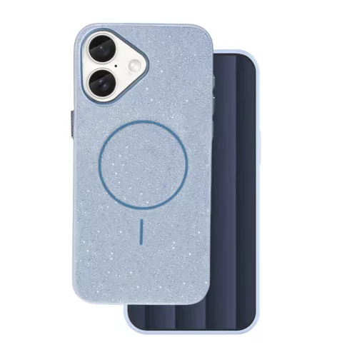 Csillogó Vékony Mag tok iPhone 16 6,1" kék tok